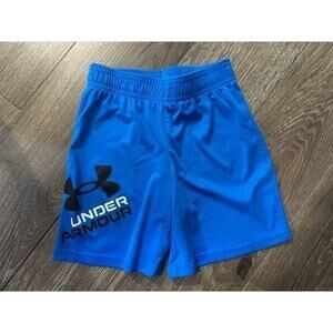 Under Armour Boys Blue Athletic Shorts - Size 5 - EUC